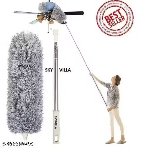 Microfiber Feather Duster Bendable & Extendable Fan Cleaning Duster
